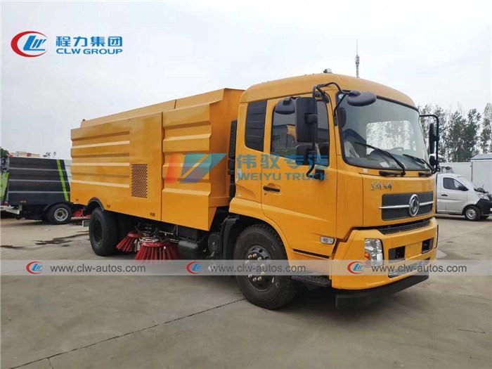 10tons Road Sweeper Truck 8cbm Dust Bin 4cbm Water Tanker Vacuum Dongfeng Road Cleaning Truck