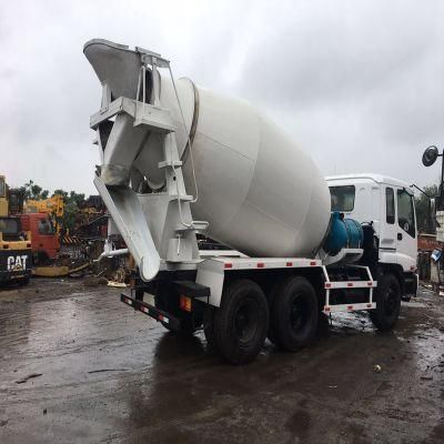 Heavy Used Construction Machinery White Isuzu 6*4 Cement Mixer Truck