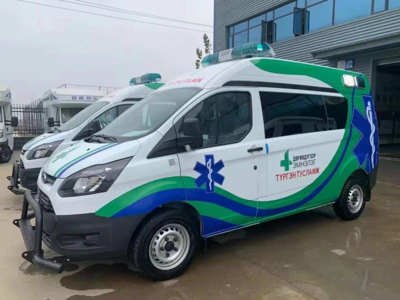 Best Quality Ford Ambulance Diesel Gasoline Engine Ford Ambulance Car ICU Patient Transit Medical Clinic Hospital Ambulance