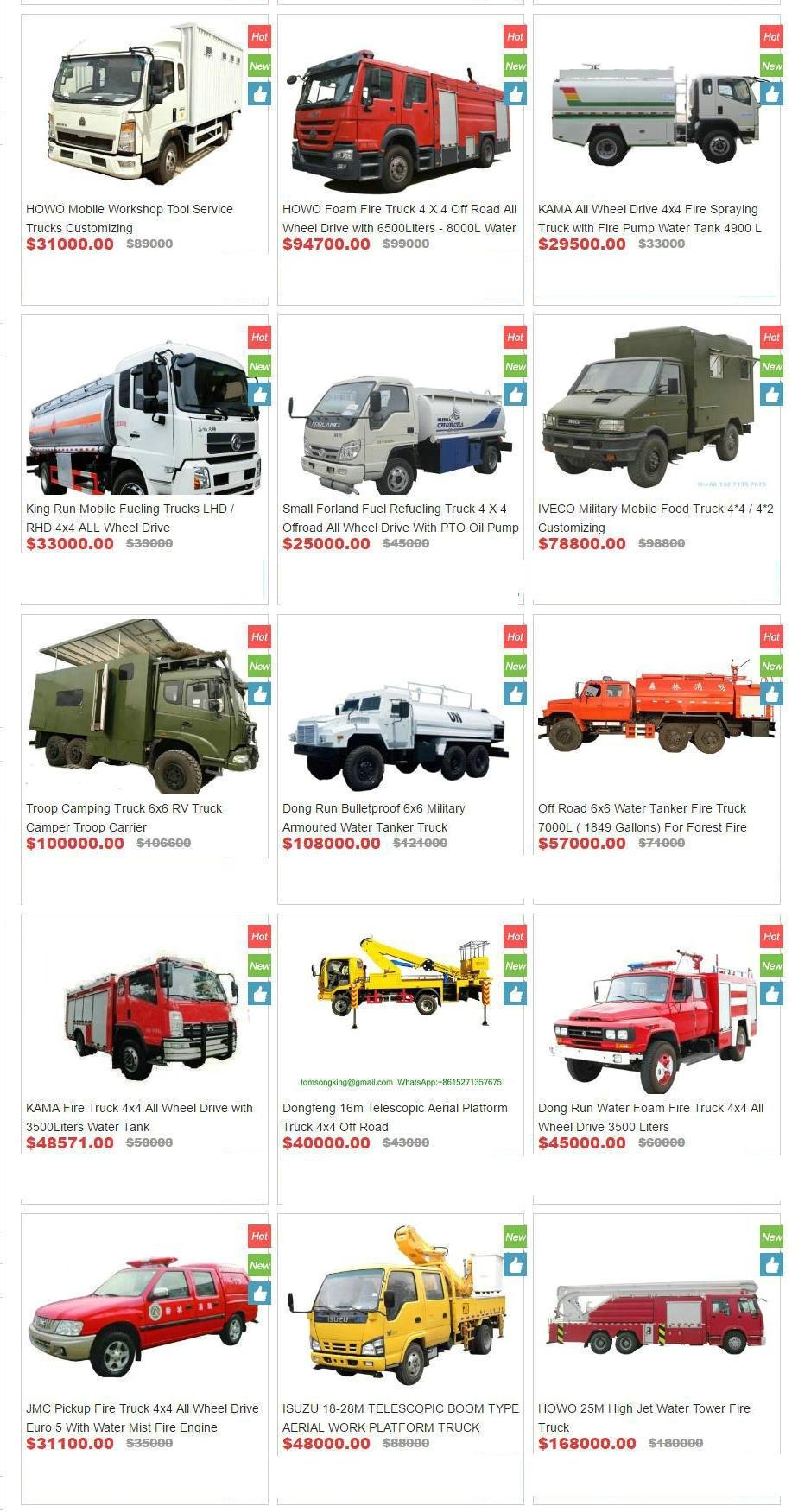 HOWO Mobile Workshop 6X6 off Road Service Trucks Customizing