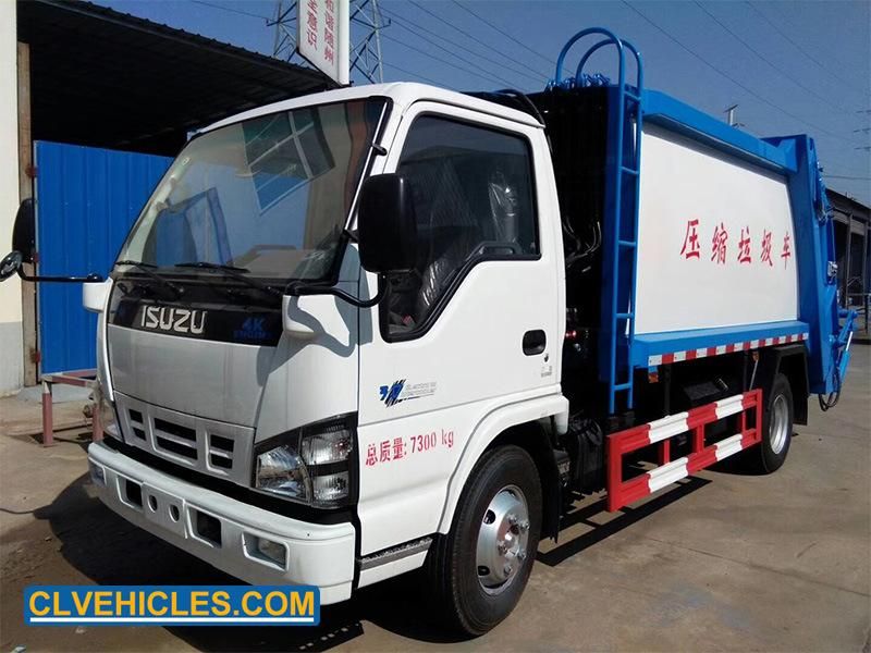 Isuzu 5cbm Hydraulic Garbage Compactor Truck Garbage Compression Truck