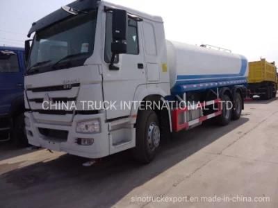 25000liters 6*4 HOWO Water Bowser Tanker Delivery Truck with Spray Nozzle for Sale