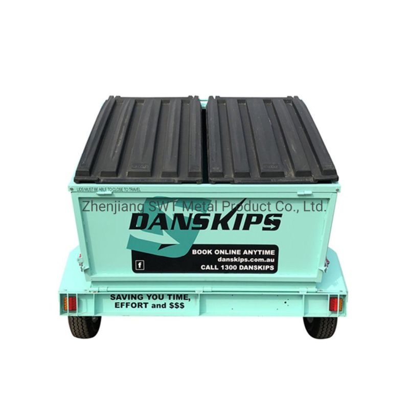 Best Seller Overturned Plastic Spraying Dustbin Trailer