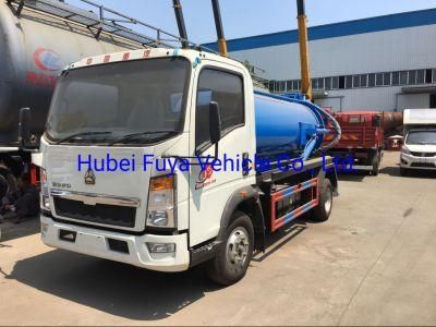 8 Cubic Meters HOWO Vacuum Dump Tanker Sewage Suction Truck