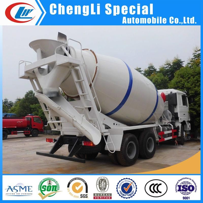 Shacman 10 Wheels Concrete Mixer Truck with Pump Self Loading Mixer Concrete Transport Volumetric Cement Transit Mixing Drum