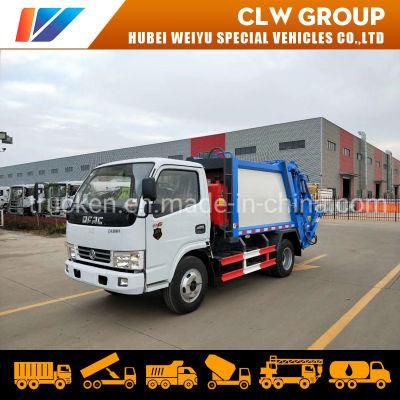 China Brand Dongfeng 7m3 Compression Garbage Trucks Hydraulic Garbage Compactor