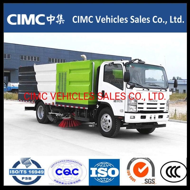 Isuzu Nqr Road Sweeper Cleaner Sweeping Washer Airport Cleaning Truck 3m3 5cbm 8m3 8ton