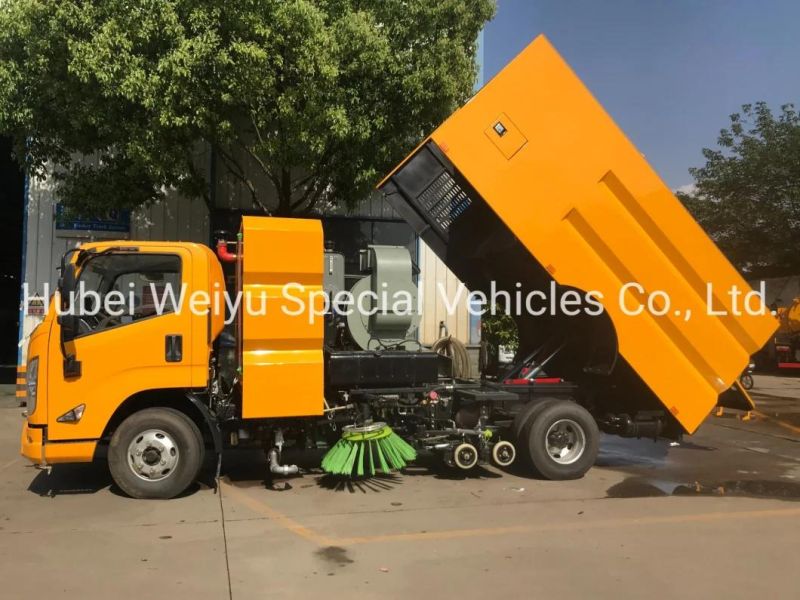 6-8 Cbm Factory Price Road Street Garbage Cleaning Sweeper Truck with 4 Brushes Diesel Engine Road Sweeper Truck