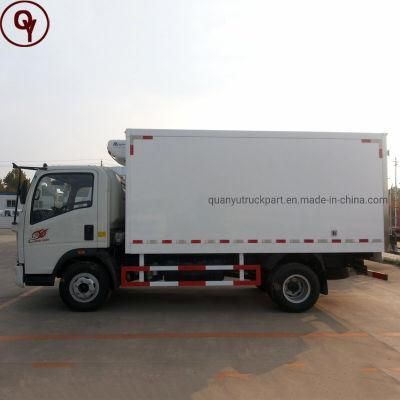 HOWO 4X2 Small Capacity Fish Meat Vegetable Transport Refrigerated Truck