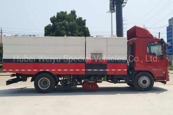 China Shacman 8tons Washing Sweeper Vehicle 16cbm Street Sweeping Vacuum Truck for Road Cleaning