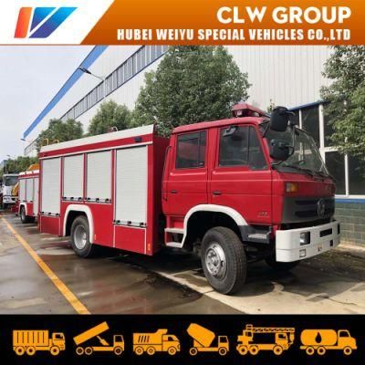 New 5tons Fire Fighting Truck 6 Wheels Double Row Cab Water and Foam Emergency Rescue Vehicle