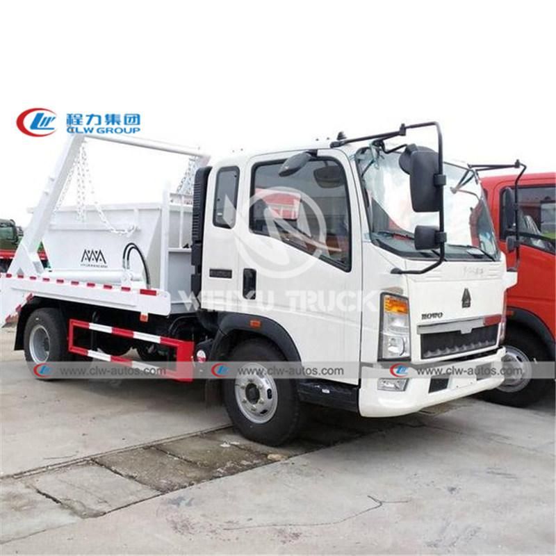 Sinotruk HOWO 5000litres 5cbm 5tons Swing Arm Type Garbage Collection Truck Waste Removal Truck