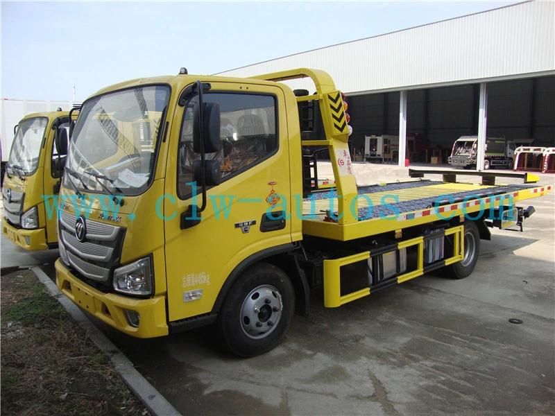 Foton Aumark 3tons 5tons Flatbed Wrecker Towing Trucks Road Recovery Truck for Cars Suvs