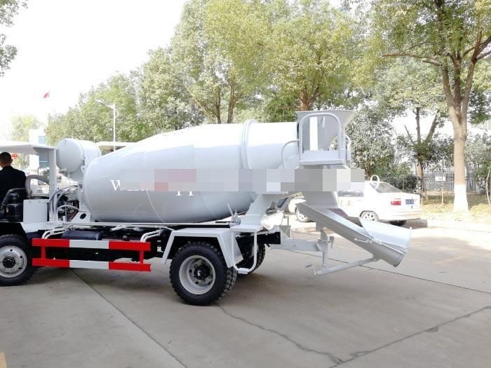 China Mini 1cbm 2cbm 3cbm 4-Wheels Cement Transport Motor Vehicle 1000L 2000L 3000L Concrete Mixer Truck