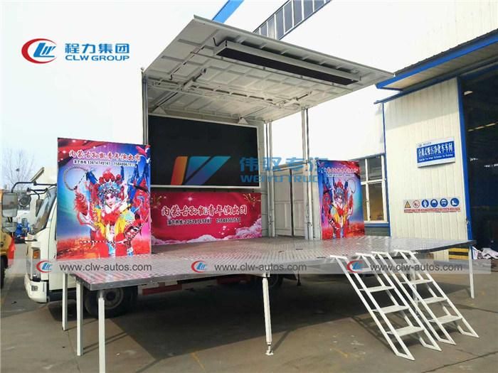 China Mobile Stage Truck HOWO Foton JAC Movable Advertising Truck LED Advertising Truck