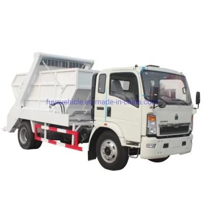 Sinotruk HOWO 10wheels 5cbm 5m3 6cbm 6m3 Skip Loader Garbage Truck