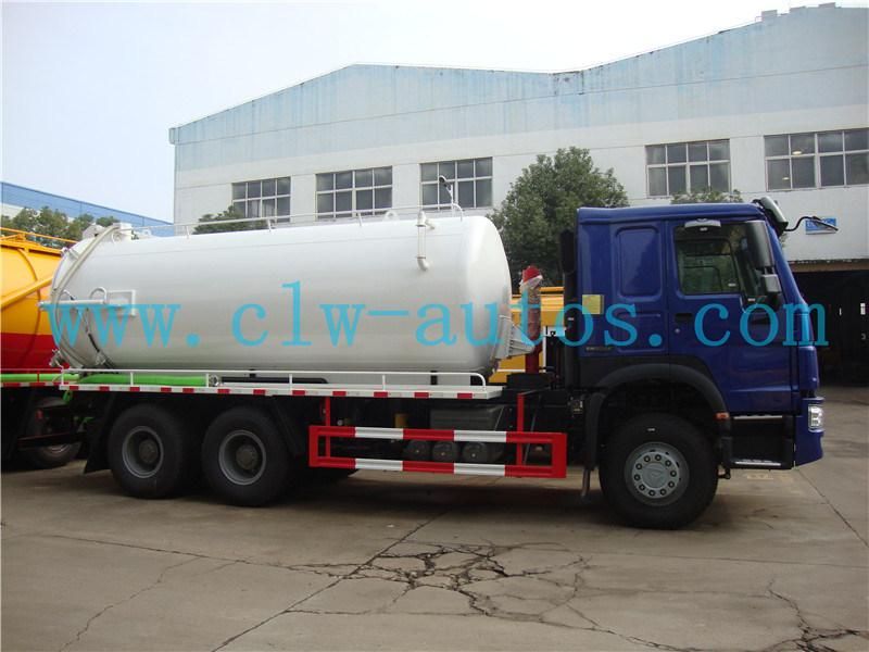 Sinotruk HOWO 6X4 371HP 15000liters Sewage Suction Truck Vacuum Sewer Suction Tanker Truck Septic Tank Truck