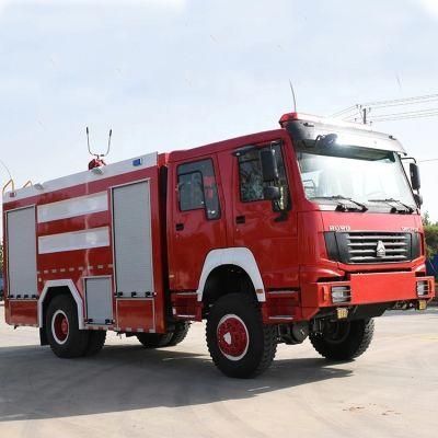 Sinotruck HOWO 4X4 6tons 4WD 1000gallon to 1500 Gallonswater Tank Fire Fighting Vehicle