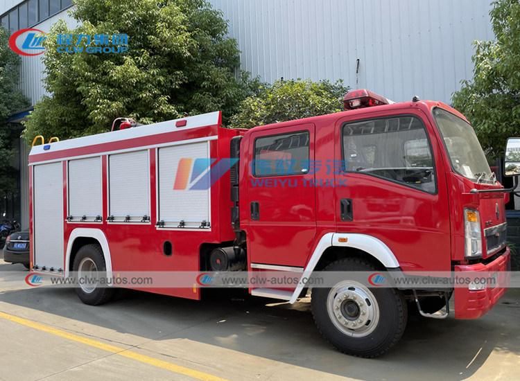 Sinotruk HOWO 4X2 Small 5tons 8tons Fire Fighting Forest Rescue Truck with Water Foam Tank