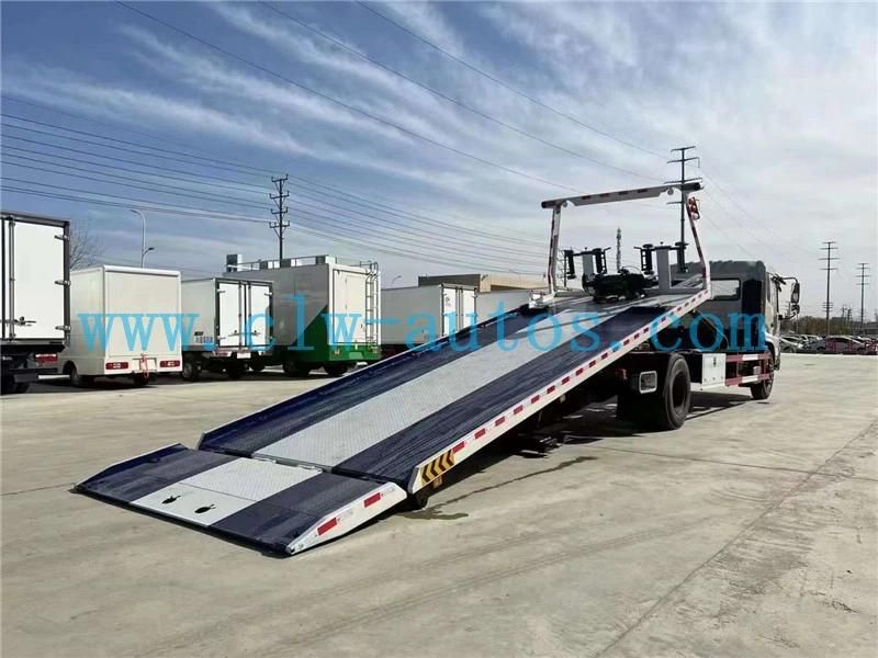 Dongfeng Tianjin Kingrun Vr 210HP 10tons Flatbed Wrecker Tow Truck 4X2 Road Towing Recovery Truck