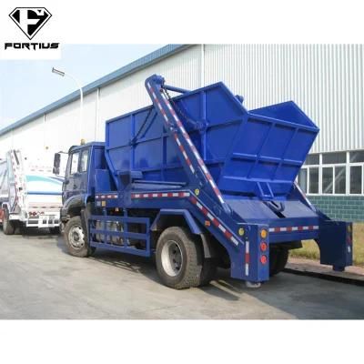 Sinotruk HOWO 6-10cbm 4X2 Swing Arm Garbage Collection Truck Skip Loader Waste Garbage Truck for Sale