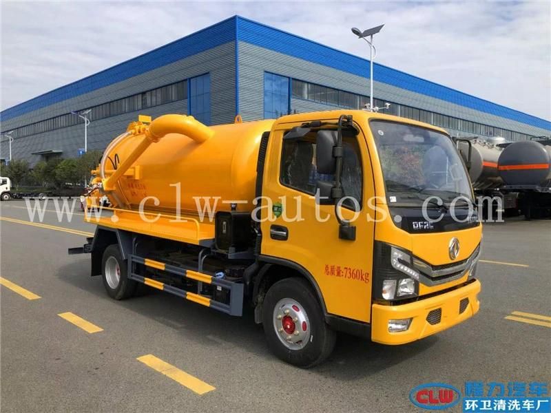 Dongfeng Duolicar 4000liters 4cbm 4m3 Vacuum Sewage Suction Truck Septic Tank Truck Waste Water Suction