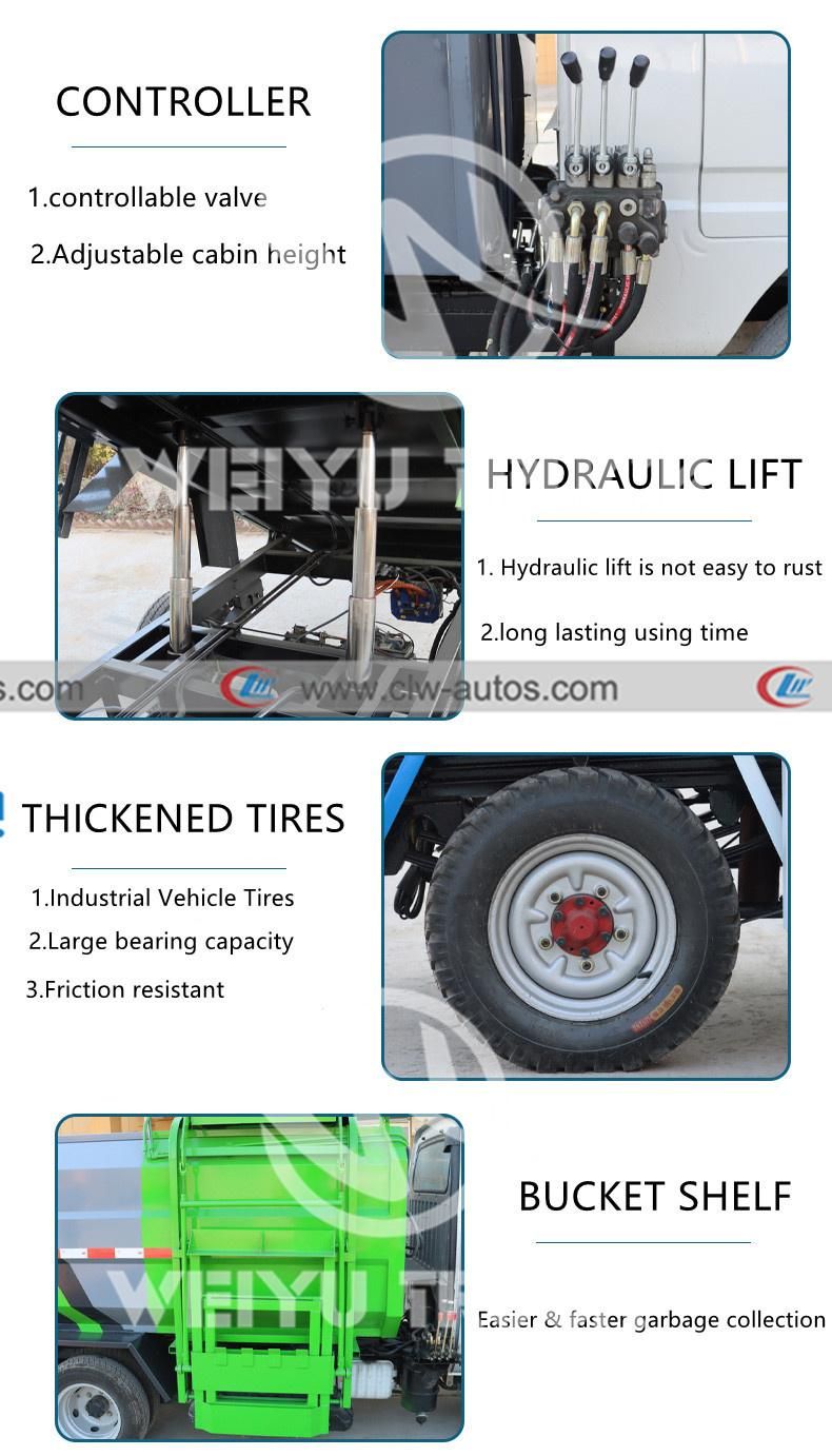 Chnegli Factory Price 4*2 Hydraulic Side Hanging Bucket Garbage Truck for Urban Garbage Collection