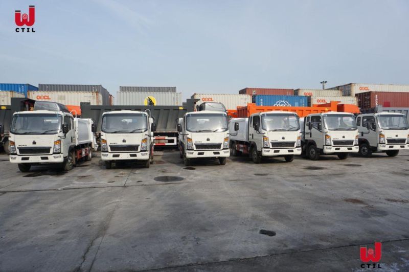 Sinotruk HOWO 4X2 Rhd/LHD 110HP 5-10cbm Compressed Compactor Garbage Truck