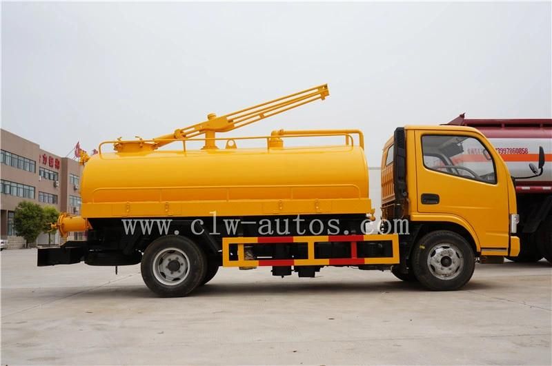 Dongfeng 4X2 8000liters Vacuum Sewage Suction Tank Trucks Septic Tank Trucks for Sale