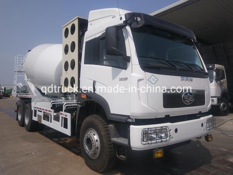 8x4 Green Energy CNG Engine concrete mixer/ cement agitator truck