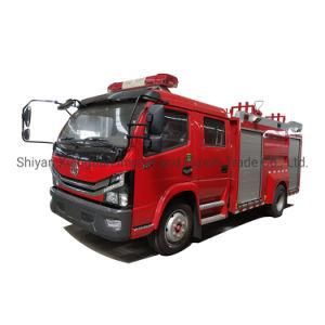 Double Cabin 4*2 LHD Diesel 5000L Fire Engine Fire Fighting Equipment Truck