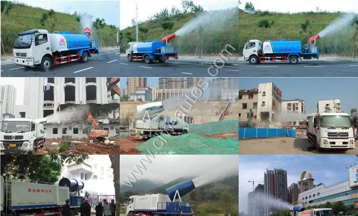 China DFAC 10m3 Water Mist Spray Truck 10tons Dust Suppression Tank Truck with Mist Cannon