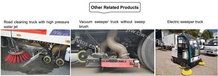 4*2 8cbm 10cbm 4 Brushes Sweeper Truck City Cleaning Vehicle with Stainless Steel