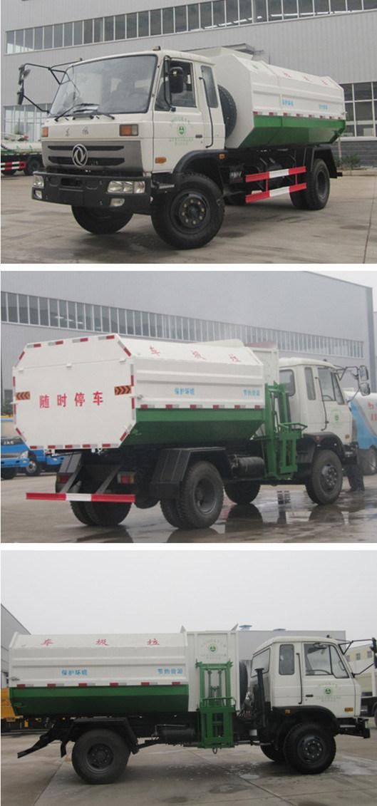 Left/Right Hand Drive Skip Loader Container Swing Arm Garbage Truck 10cbm for Sale