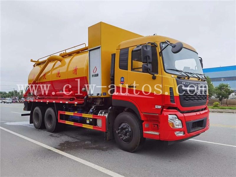 Dongfeng Kinland 6X4 20000 Liters 20tons Vacuum Sewage Suction and High Pressure Cleaning Truck Septic Tank Truck