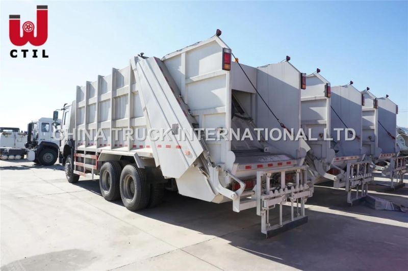 Compressed Garbage Truck 336HP Sinotruk 6X4 Garbage Truck