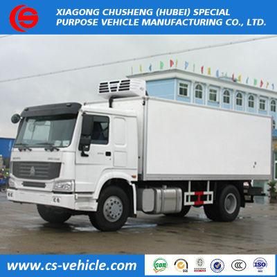 Popular Sinotruck HOWO 4X2 Refrigerated Cold Room Van Trucks 5tons Price