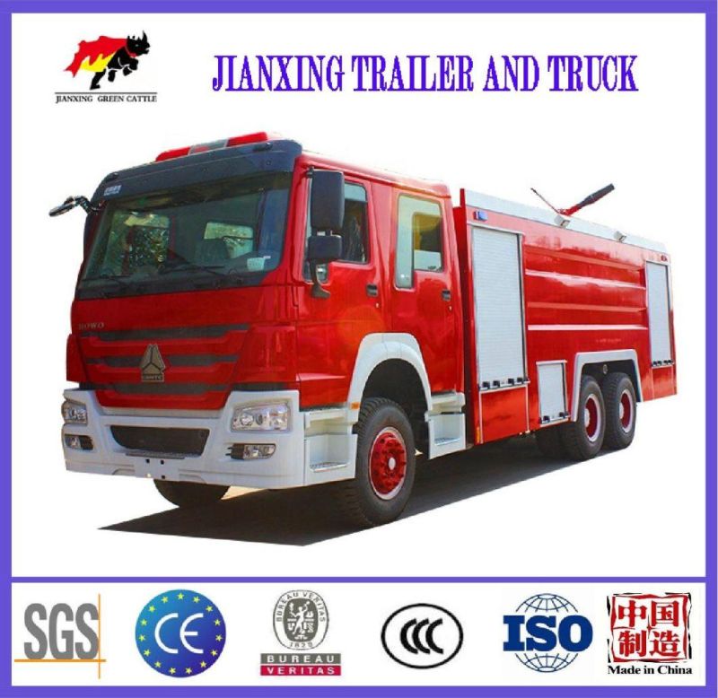 HOWO 4X2 6X4 16000 Liters Foam Water Tank Fire Fighting Truck for Sales4X2 Wheel6X4 Wheelpumper