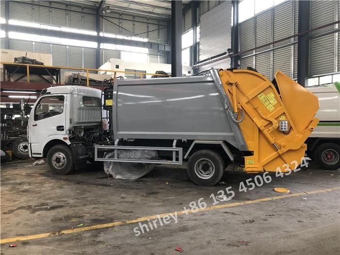 Chinese 8m3 8000L Dongfeng Compactor Compressed Garbage Refuse Rubbish Cart 6tons Rubbish Truck for Sale