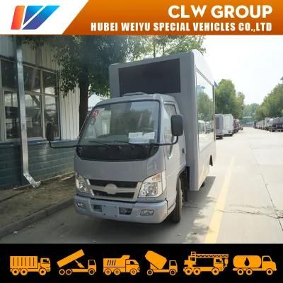 China Good Price Export Broadcasting Trucks with 3-Sides Scrolling Poster Display Billboard and 1-Side LED Screen Outdoor Advertising Truck