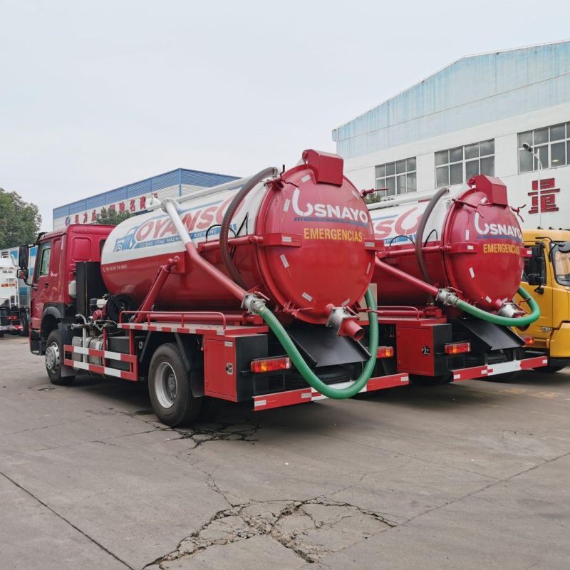 Sinotruk HOWO 4X2 12000liter Vacuum Sewage Suction Truck /Sewage Truck on Sales