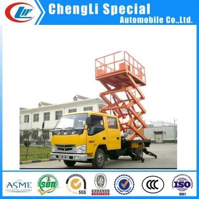 Factory Supply 4X2 6m 8m Aerial Scissor Forklift Working Platform Truck