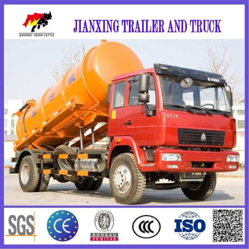 New Condition Manual Transmission Type Sewage Suction Truck Vacuum Tank