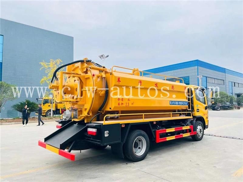 Dongfeng Duolicar 8000liters 8cbm 8m3 Vacuum Sewage Suction Truck Sewer Tank Truck Septic Tank Truck