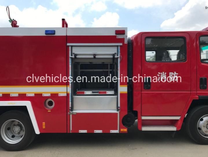 Isuzu 4X2 190HP 3500L Water Fire Truck Applied to Urban