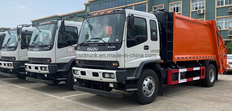Heavy Duty 240HP 10cbm 12 Cbm Compactor Garbage Collection Truck with Rear Flip
