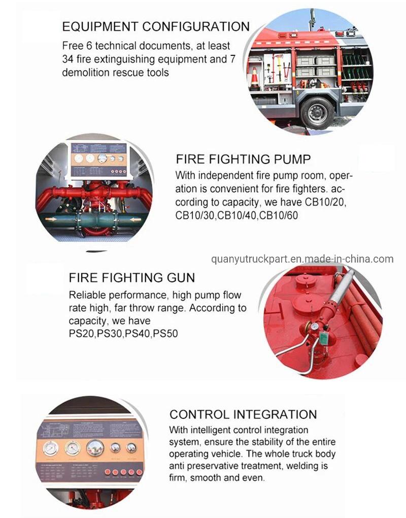 Good Sales 4t Water and Foam Fire Extinguish Tanker Truck