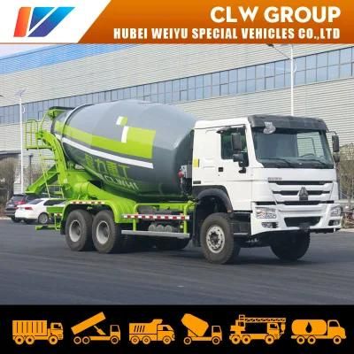 China Hot Sale Sinotruk HOWO 9cbm/9m3/9000liters Construction Cement Transport Trucks 10m3/10cbm/10000L Self Loading Concrete Mixer Truck