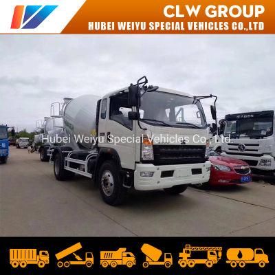 China HOWO 7cbm 4*2 Construction Mixing Vehicles 7000liters Mobile Cement Concrete Mixer Truck to Africa