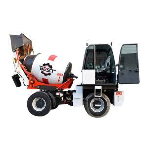 1.5cbm China High Efficiency and Small Self Loading Concrete Mixer with Pump
